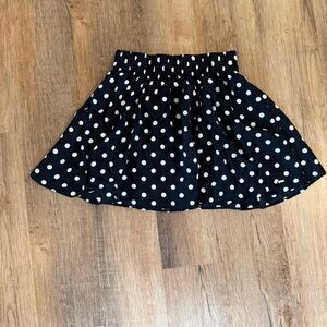 PINK Victoria's Secret Black and White Polka Dot Skater Skirt XS